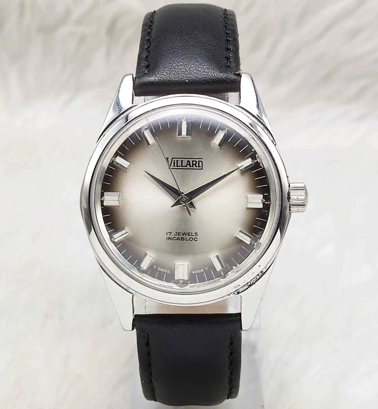 Villari 17 Jewels Cloud Silver Dial Stick Indices Men's Watch