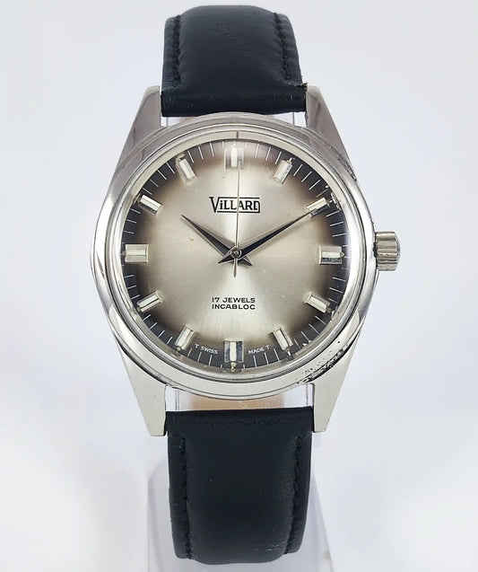 Villari Incabloc 17 Jewels Gray Dial Swiss Made Handwinding Discover-Diamonds