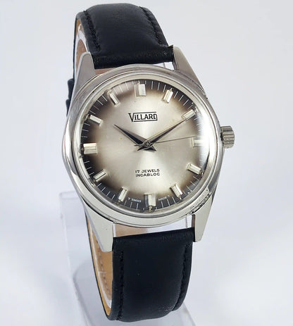 Villari Incabloc 17 Jewels Gray Dial Swiss Made Handwinding Discover-Diamonds