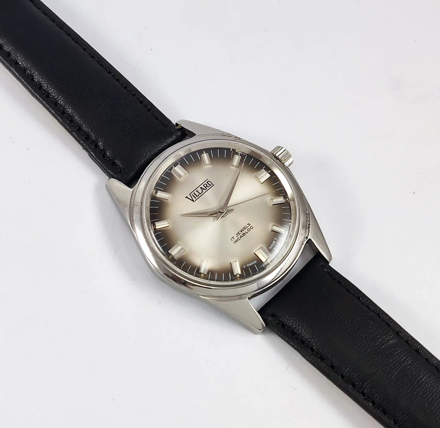 Villari Incabloc 17 Jewels Gray Dial Swiss Made Handwinding Discover-Diamonds