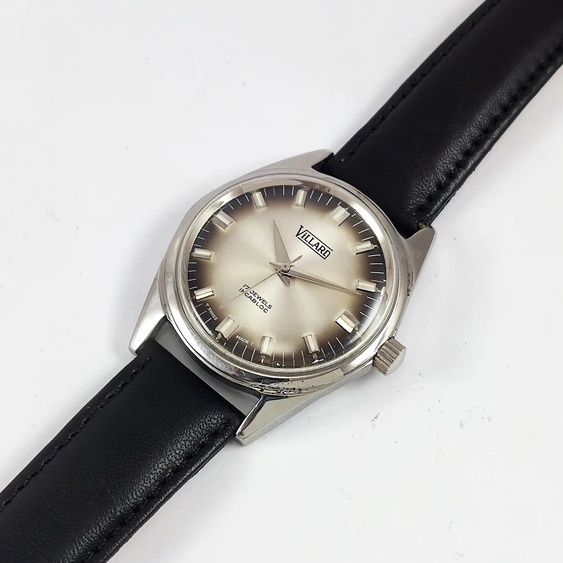 Villari Incabloc 17 Jewels Gray Dial Swiss Made Handwinding Discover-Diamonds