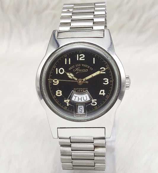 West End Watch Co Automatic 21 Jewels Day Date Features Black Dial English Numerals Model-2846