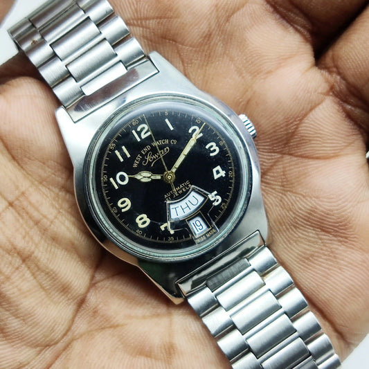 West End Watch Co Automatic 21 Jewels Day Date Features Black Dial English Numerals Model-2846