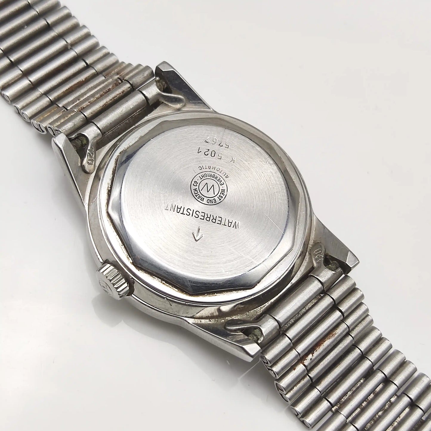 West End Watch Co Automatic Watch with 21 Jewels, Day Date Features, Black Dial, English Numerals Model-2846