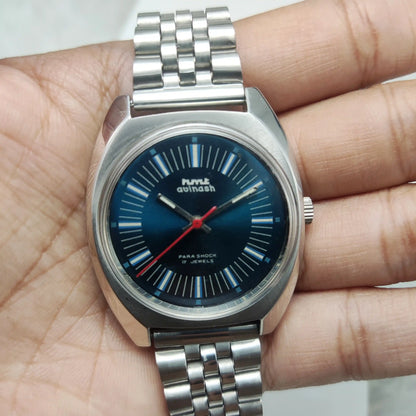 HMT Avinash Bluish Stick Indices Dial 17 Jewels Men's Watch for Timeless Style