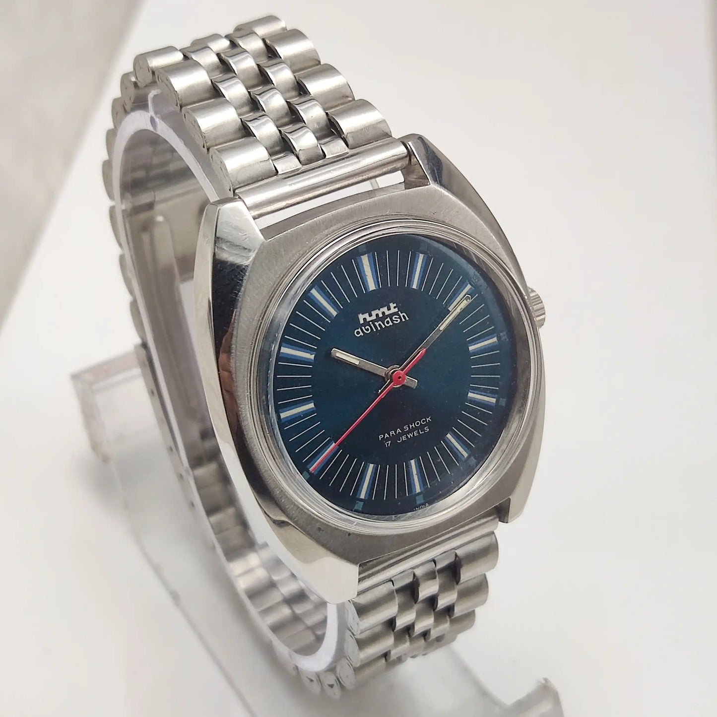 HMT Avinash Bluish Stick Indices Dial 17 Jewels Men's Watch for Timeless Style