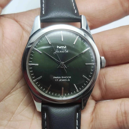 HMT Janata Handwinding Watch - Apple Green Dial