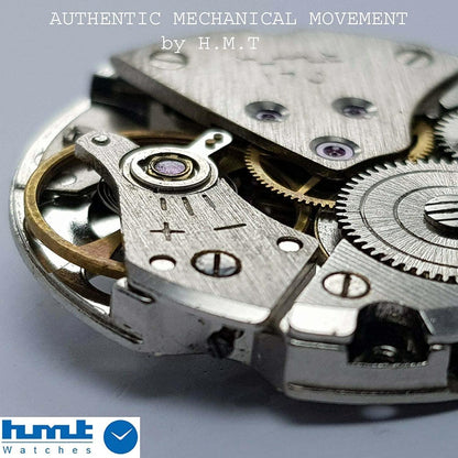 HMT Para Shock 17 Jewels Pearl Dial Mechanical Hand winding Men's Wrist Watch - Discover-Diamonds